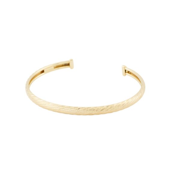 MIA FIORE Gold Made In Italy 18kt Gold Plated Lined Bangle Bracelet - Picture 1 of 2